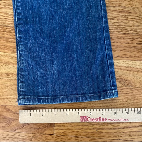 Mossimo Supply Co Jeans Women’s Junior 3 Blue Denim Slightly Distressed Wide Leg - Picture 7 of 9